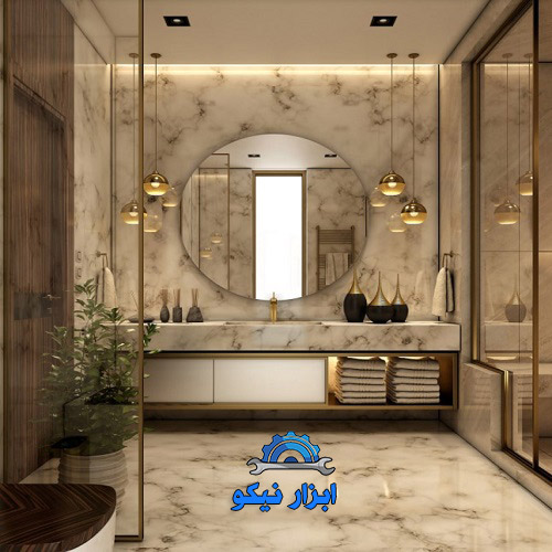 نقش آینه برای زیبا سازی دکوراسیون سرویس بهداشتی